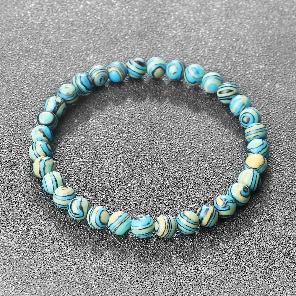 Lucia - Blauer Malachit Naturstein Armbänder