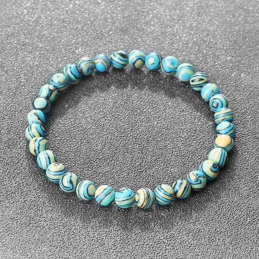Lucia - Blauer Malachit Naturstein Armbänder